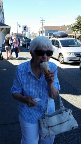 martha eating ice cream